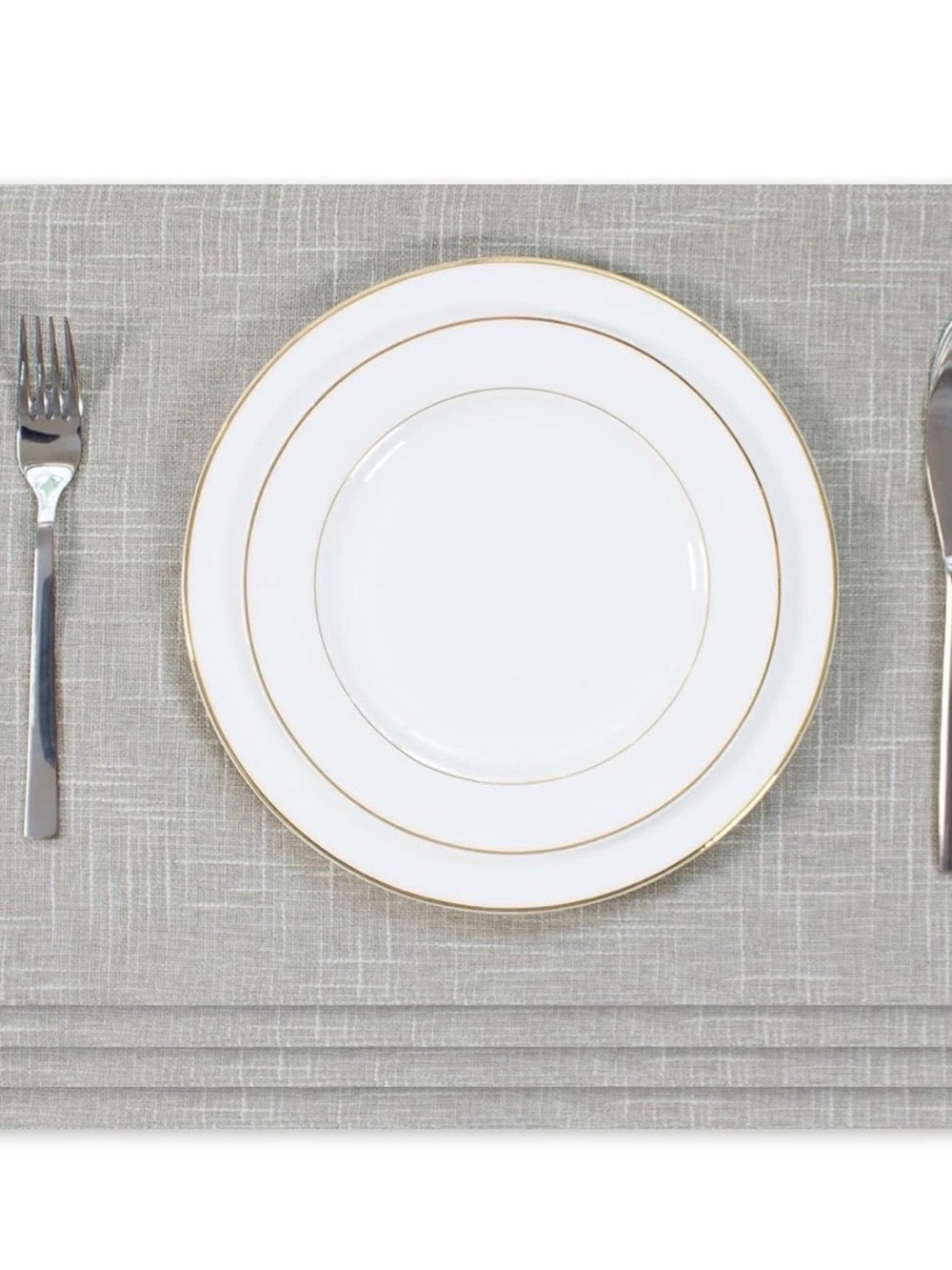 Grey and White Placemats (4)